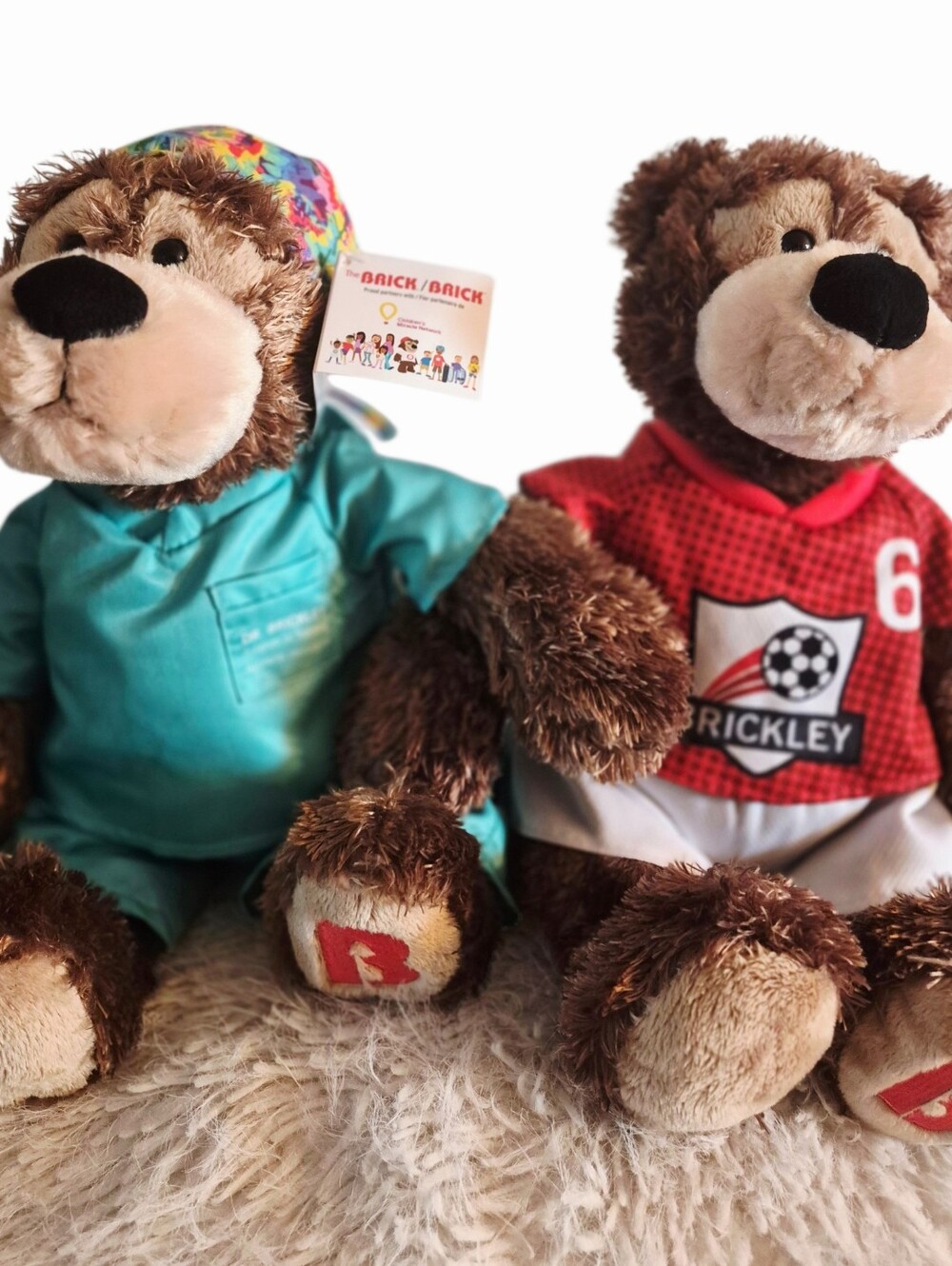 New with Tags Lotof2 BRICK by Gund Teddy Bear Plush Stuffed Animals Collectible